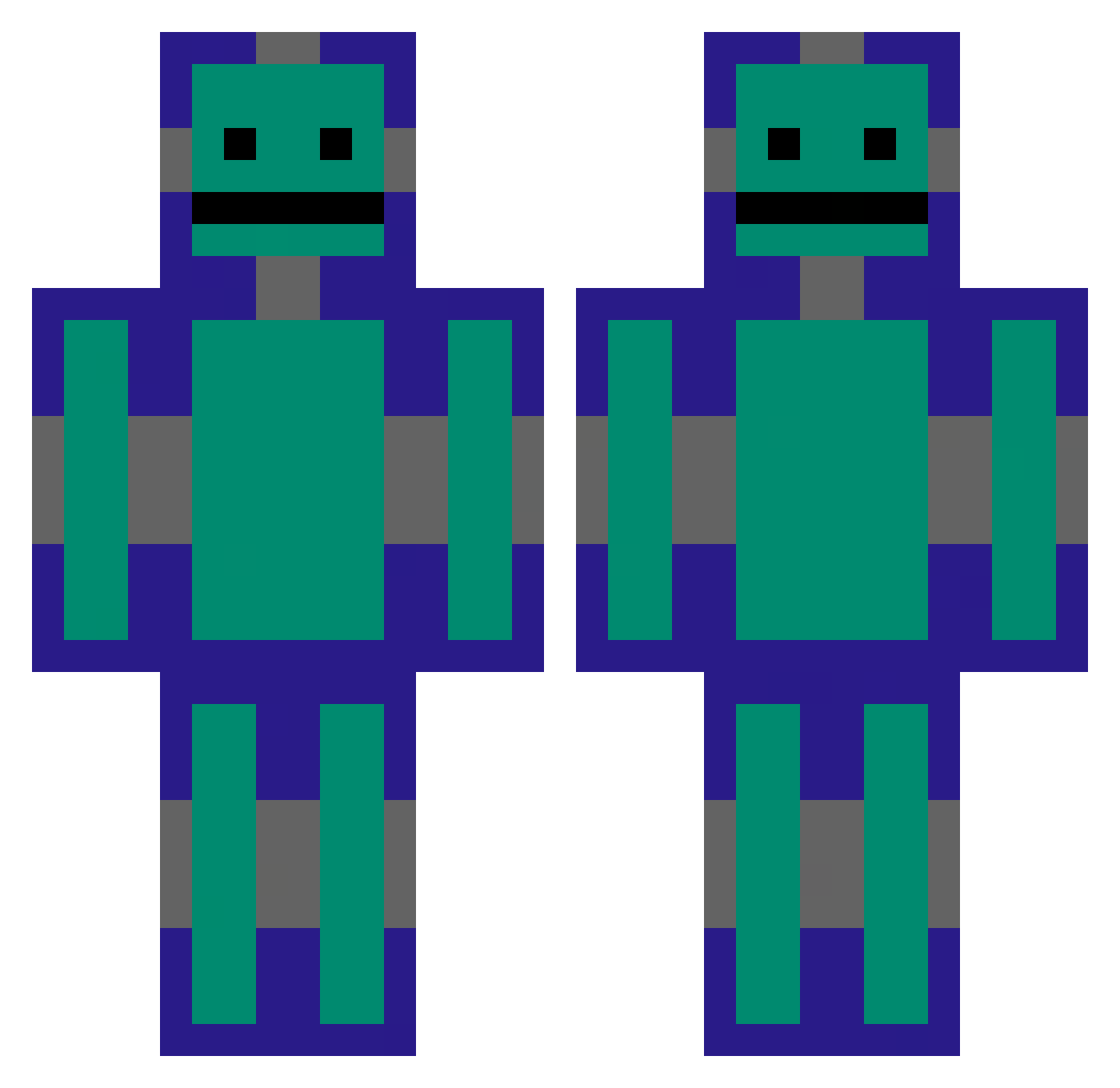 SrDayo Minecraft skin, front and back view
