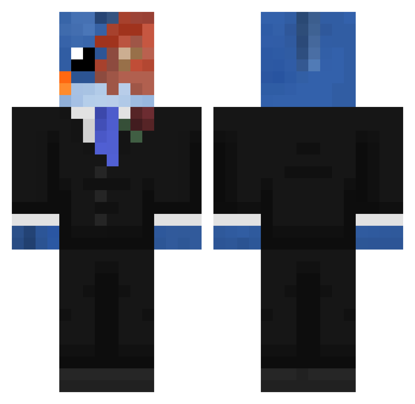 kingdohyun32 Minecraft skin, front and back view