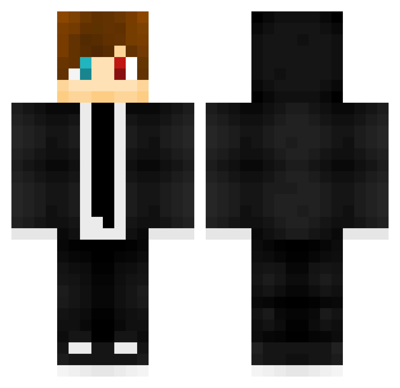 qaxoL_ Minecraft skin, front and back view