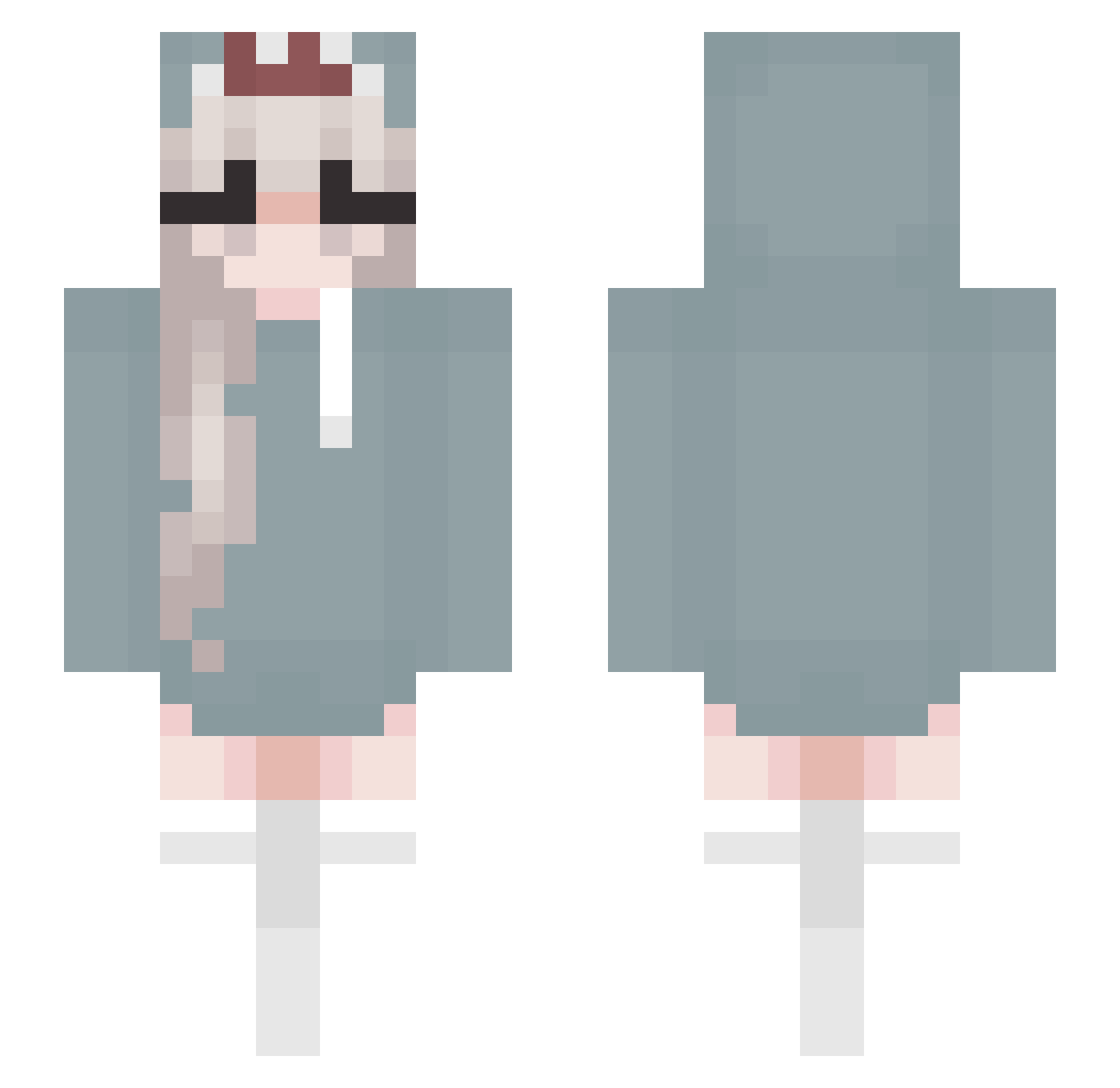 tyoppii Minecraft skin, front and back view