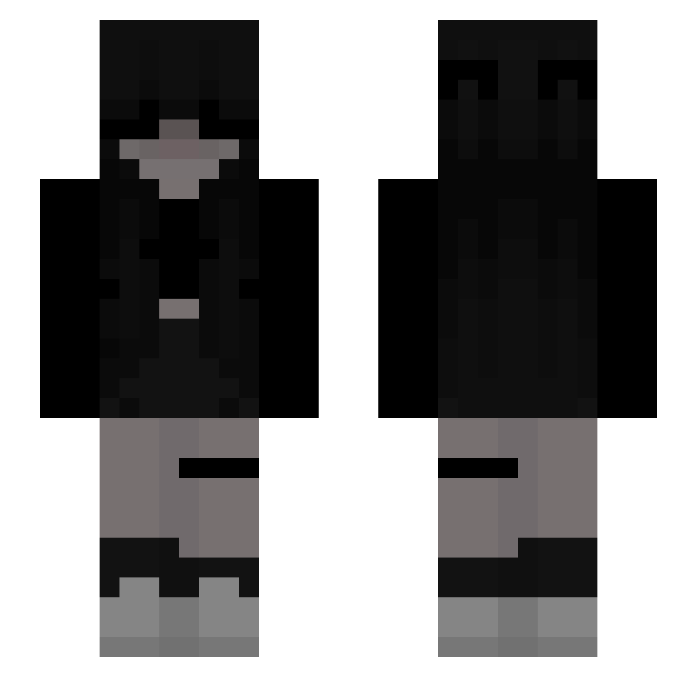 ThicAsian Minecraft skin, front and back view