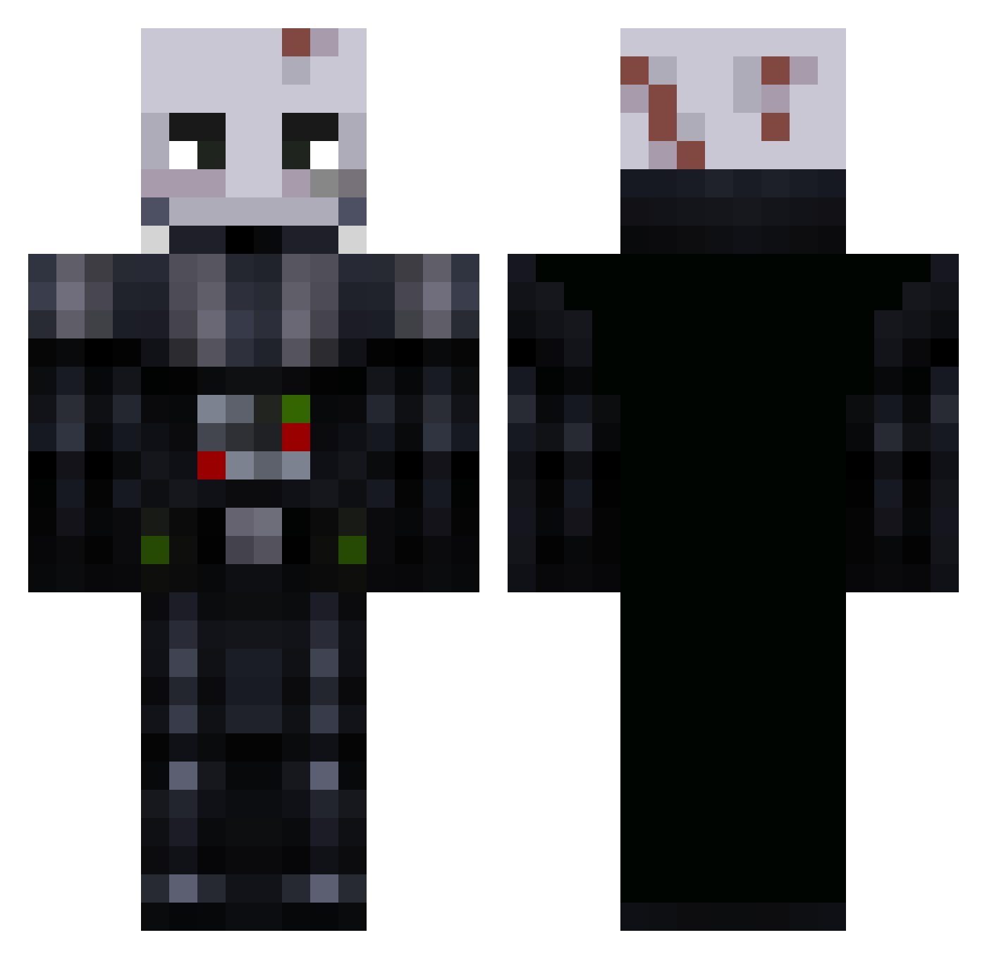Hellkite Minecraft skin, front and back view