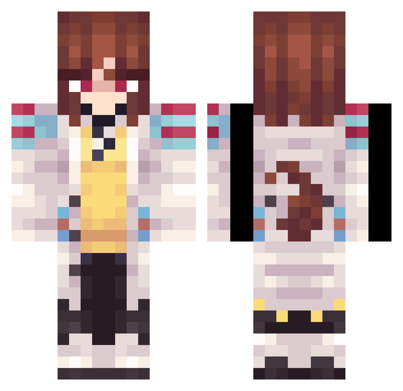 EL_NENE02 Minecraft skin, front and back view