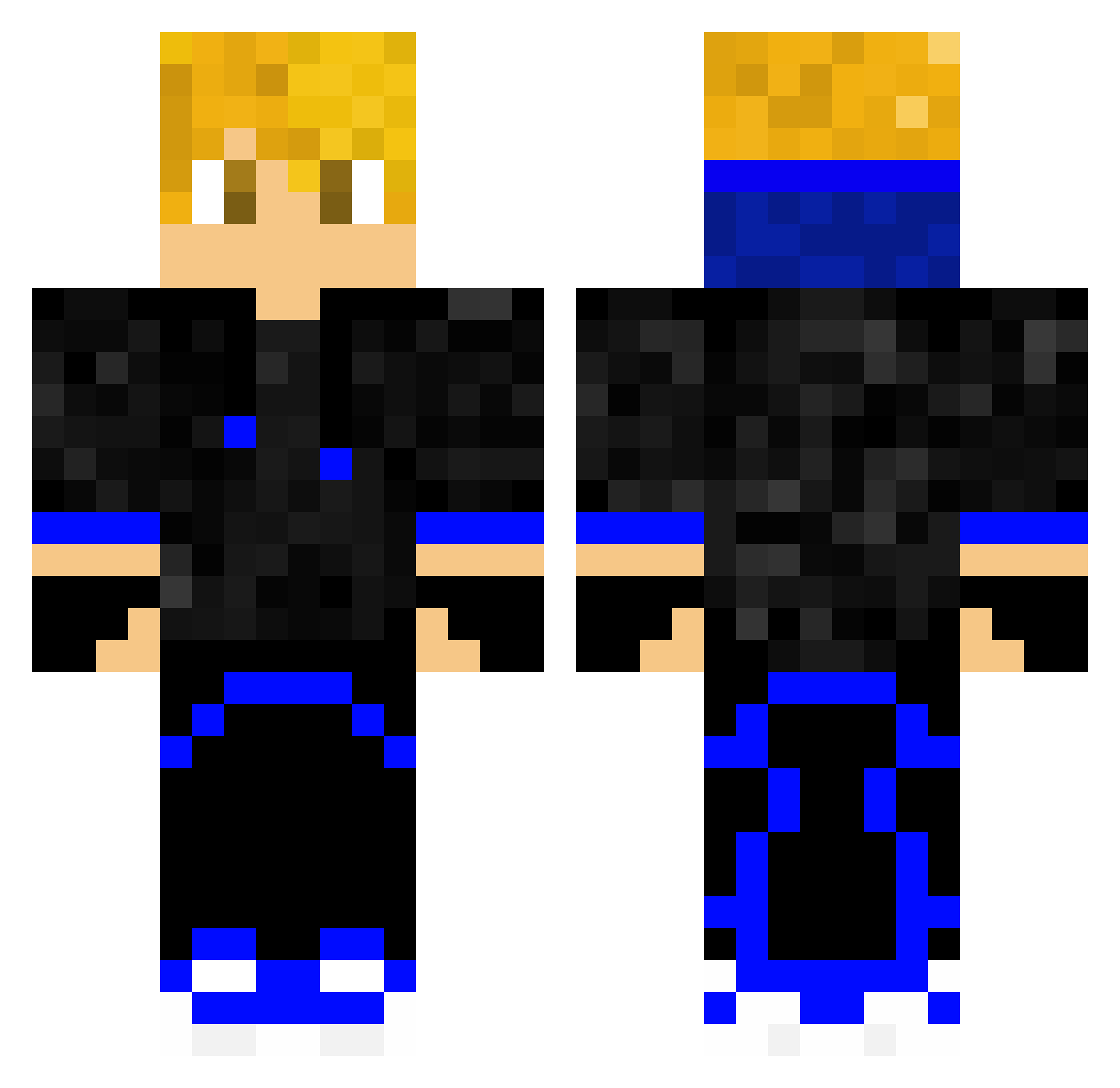 itzParmesean Minecraft skin, front and back view