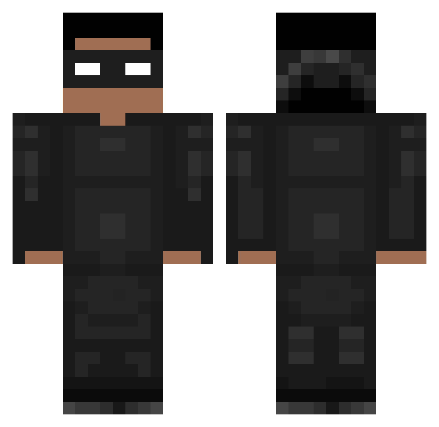 Fatmistrz Minecraft skin, front and back view