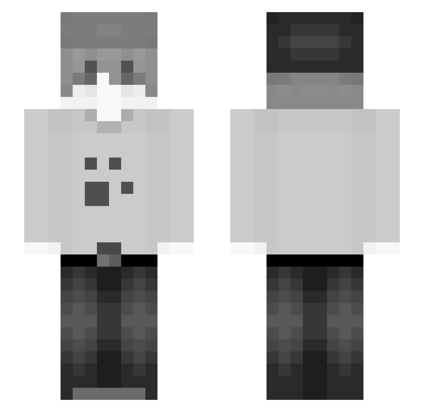 0_monte_0 Minecraft skin, front and back view