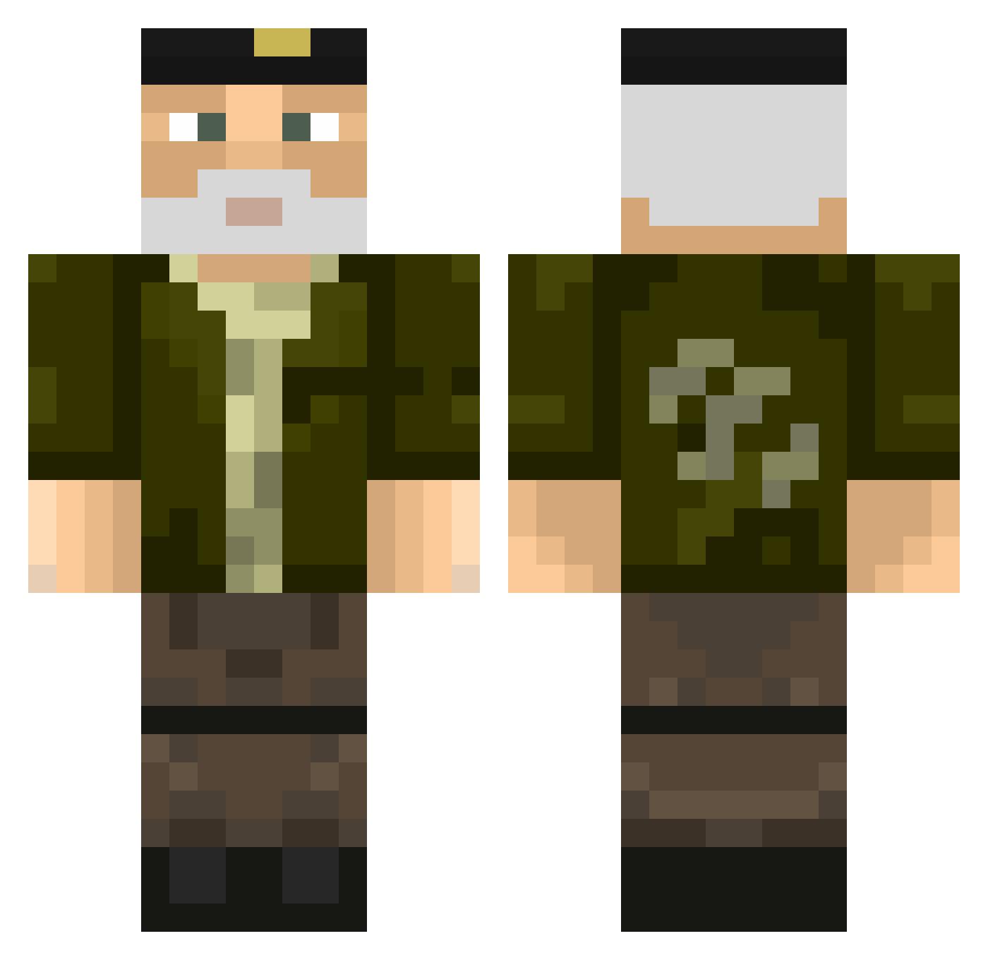 OJETARIO Minecraft skin, front and back view