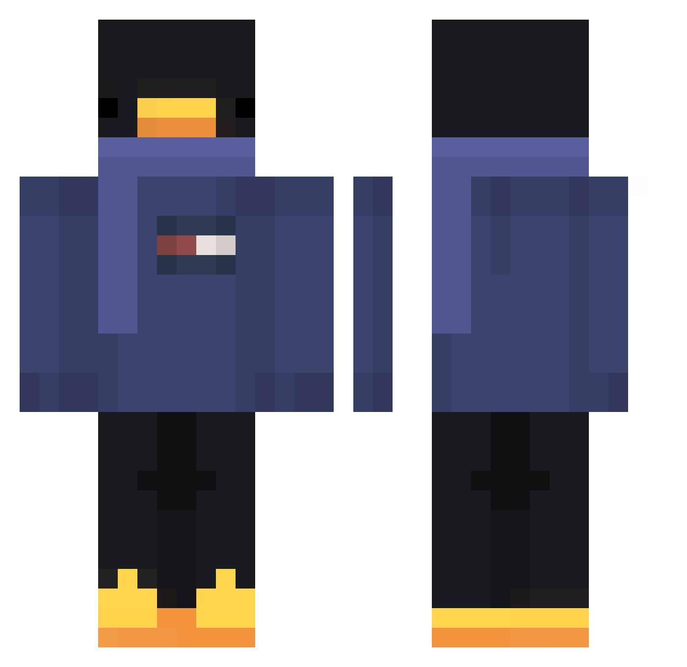 SweetPenguin_ Minecraft skin, front and back view