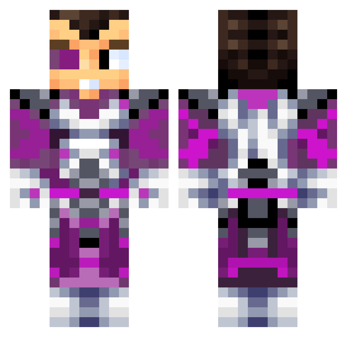 jo4godhino Minecraft skin, front and back view