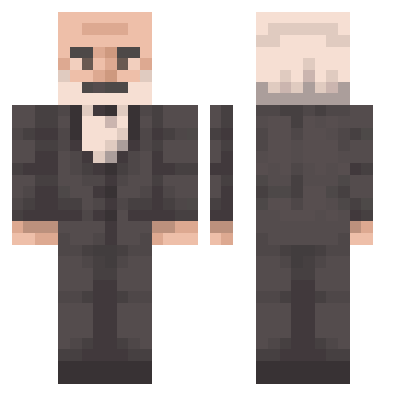 Yrden_ Minecraft skin, front and back view