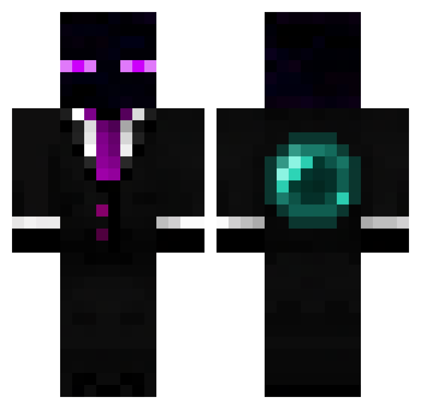 jjr974 Minecraft skin, front and back view