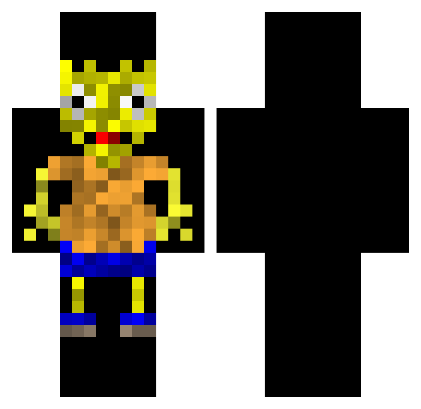 naxonaxonaxo Minecraft skin, front and back view