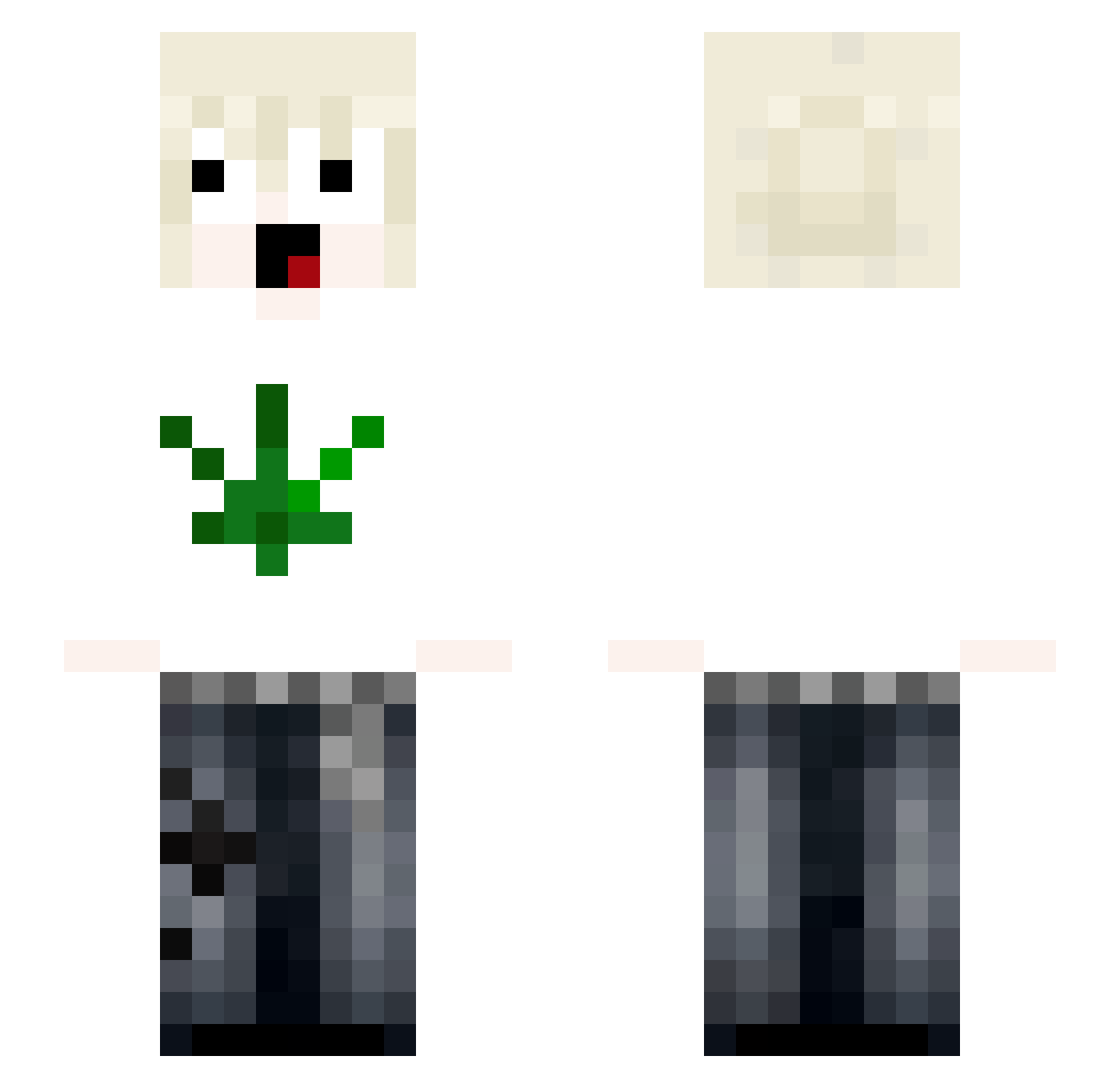 saluteboy Minecraft skin, front and back view