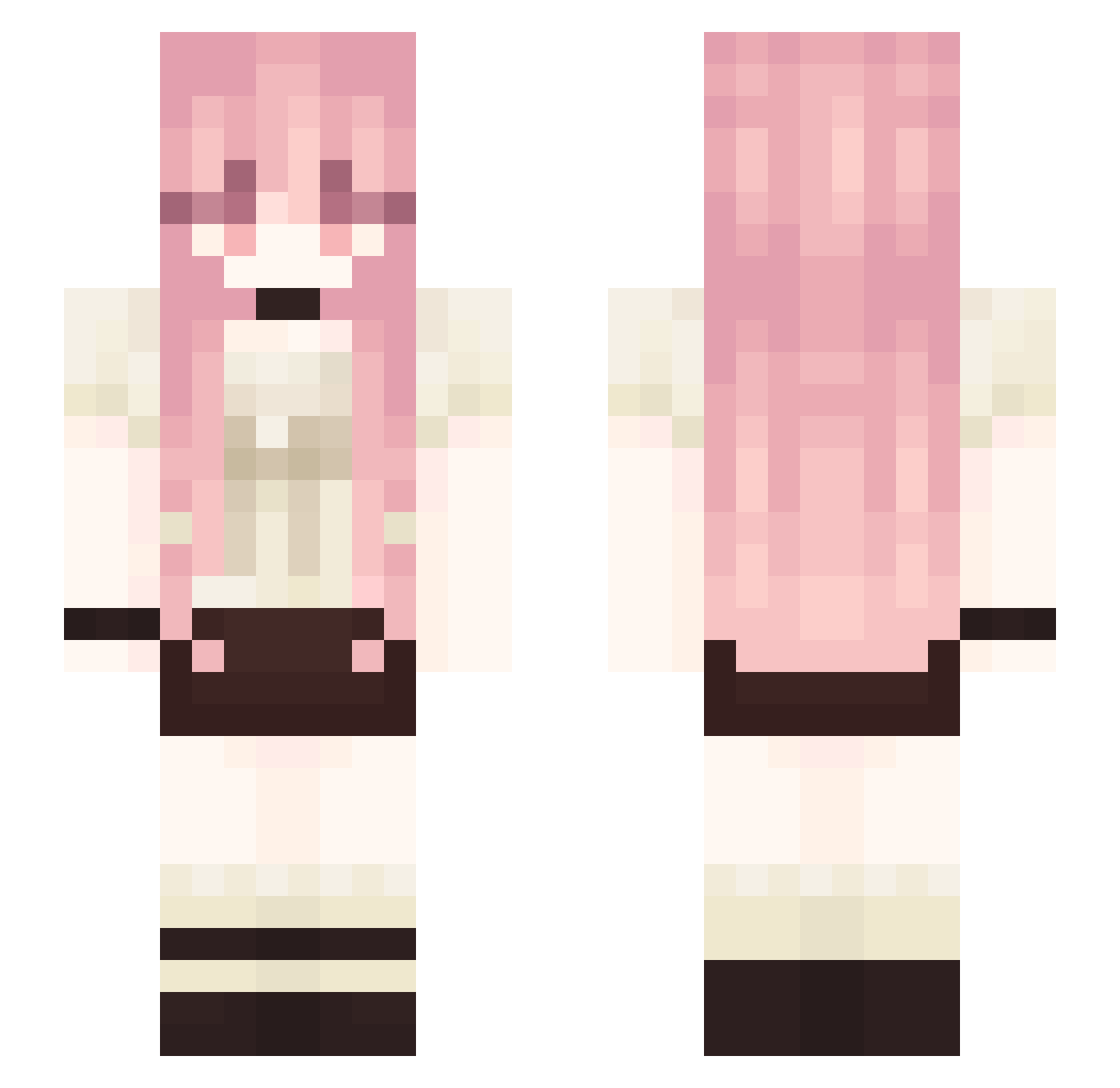 Mitsurii01 Minecraft skin, front and back view