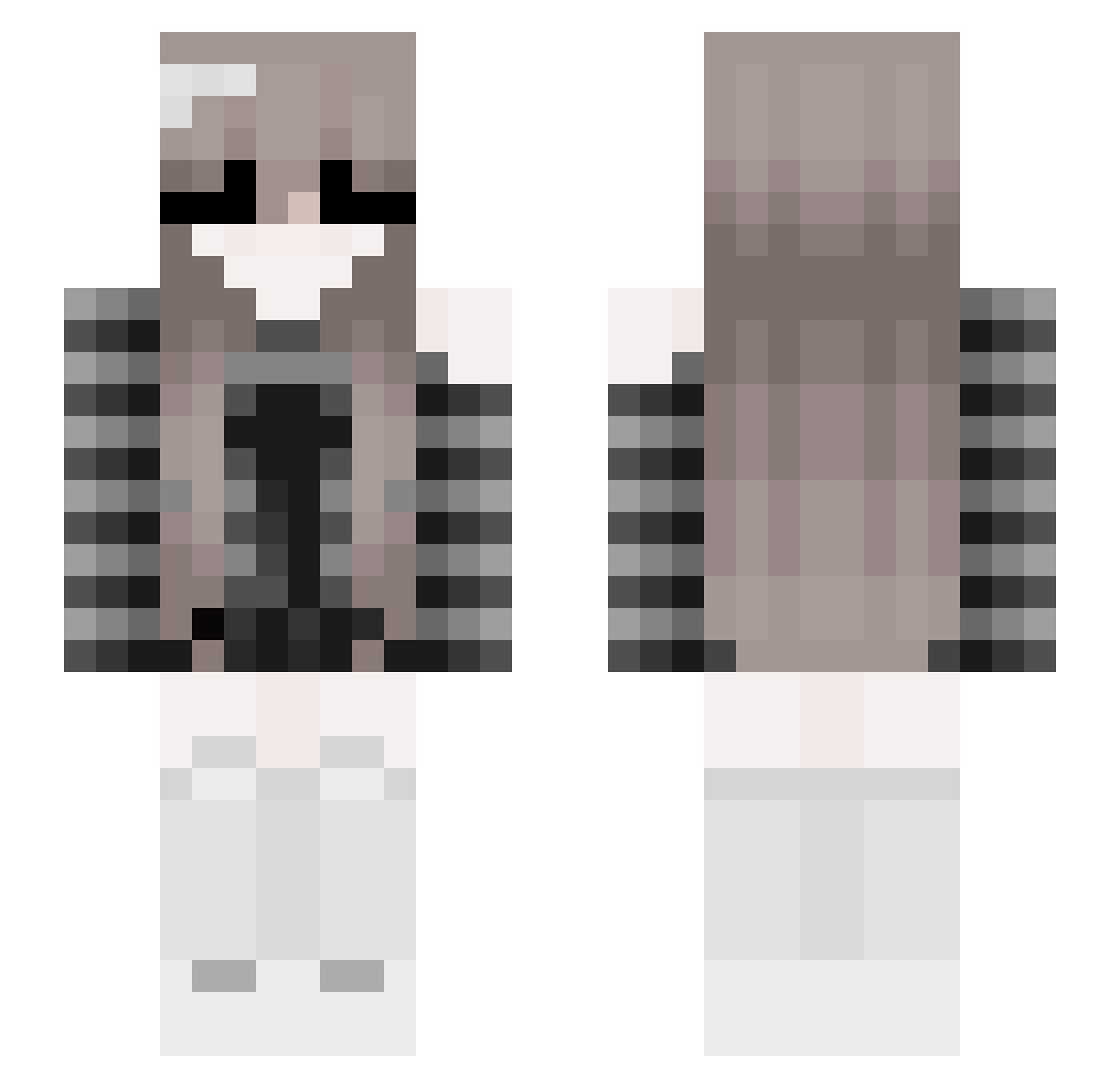 kurui Minecraft skin, front and back view