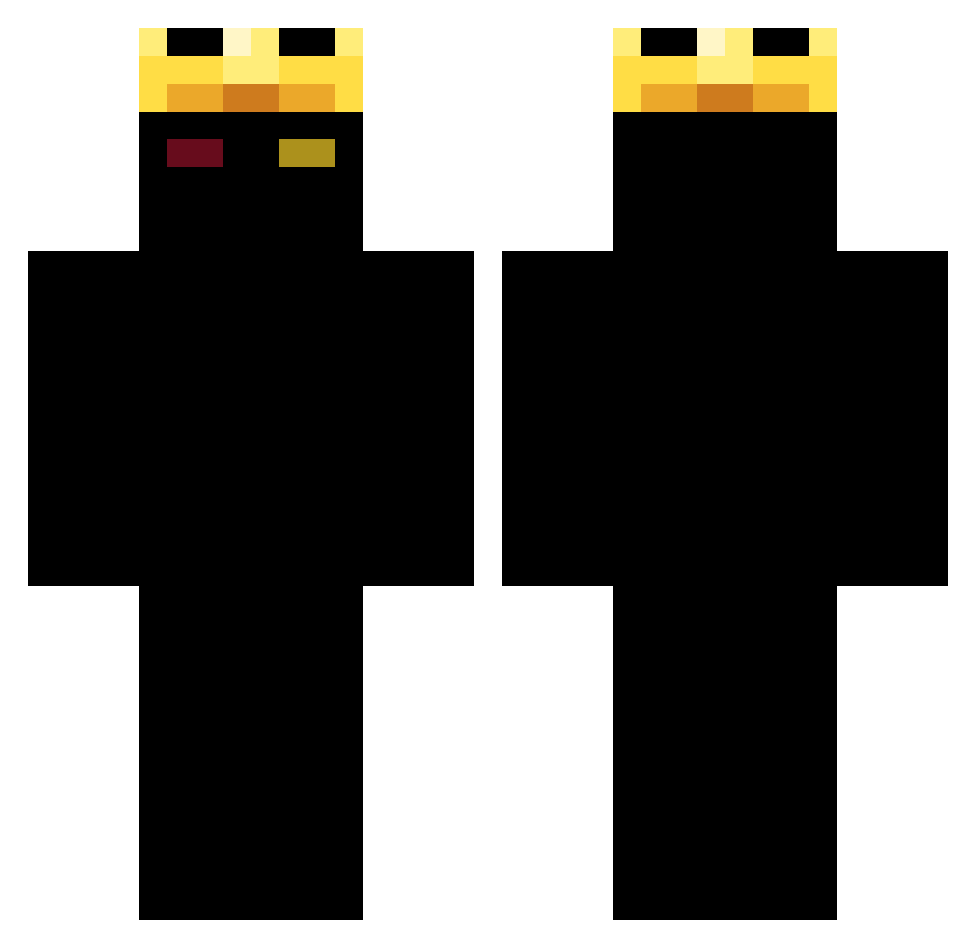 ZeeArr Minecraft skin, front and back view