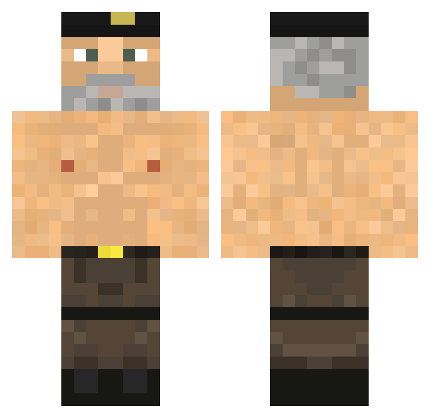 seitaa1312 Minecraft skin, front and back view