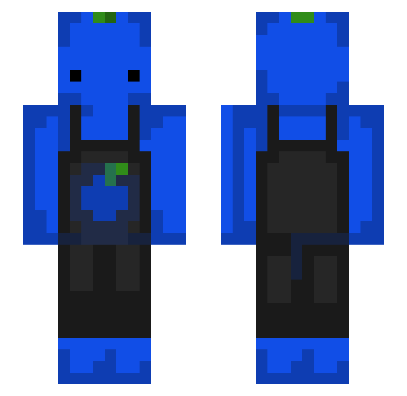 archiwizacja Minecraft skin, front and back view