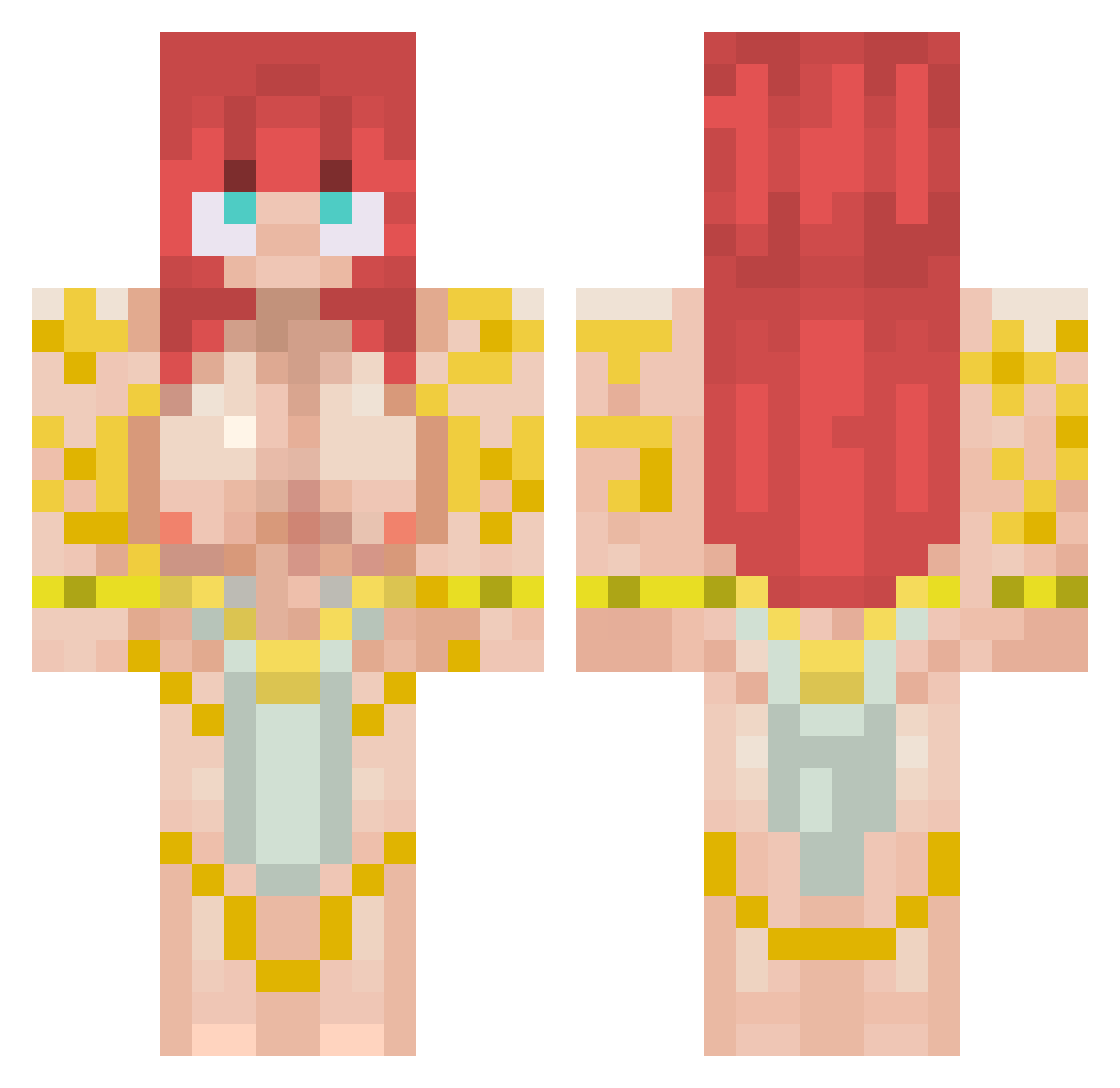 seniorsmasher67 Minecraft skin, front and back view