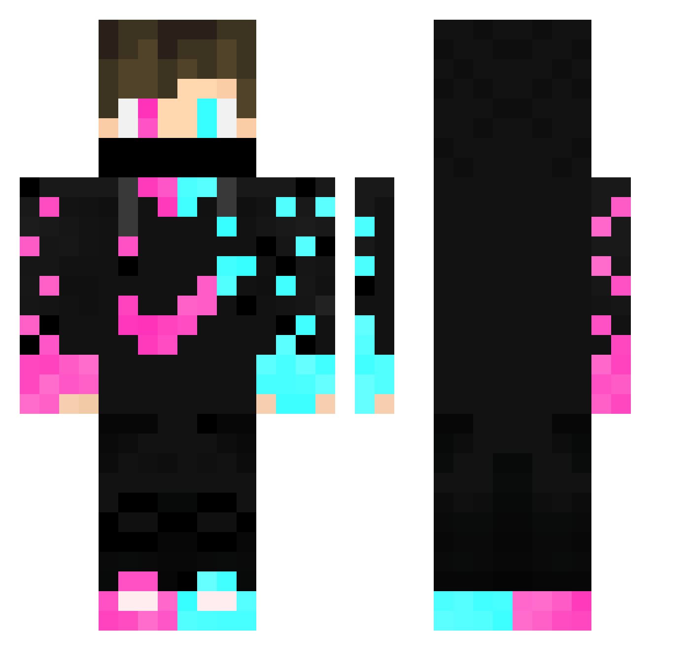 Schwebo Minecraft skin, front and back view