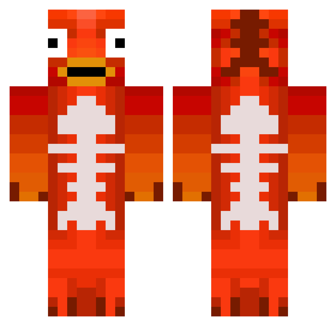 0hxAlex Minecraft skin, front and back view