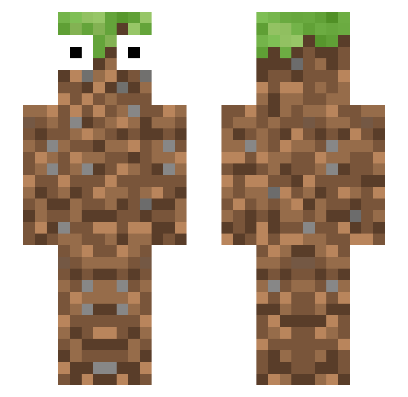 Gr1me5 Minecraft skin, front and back view