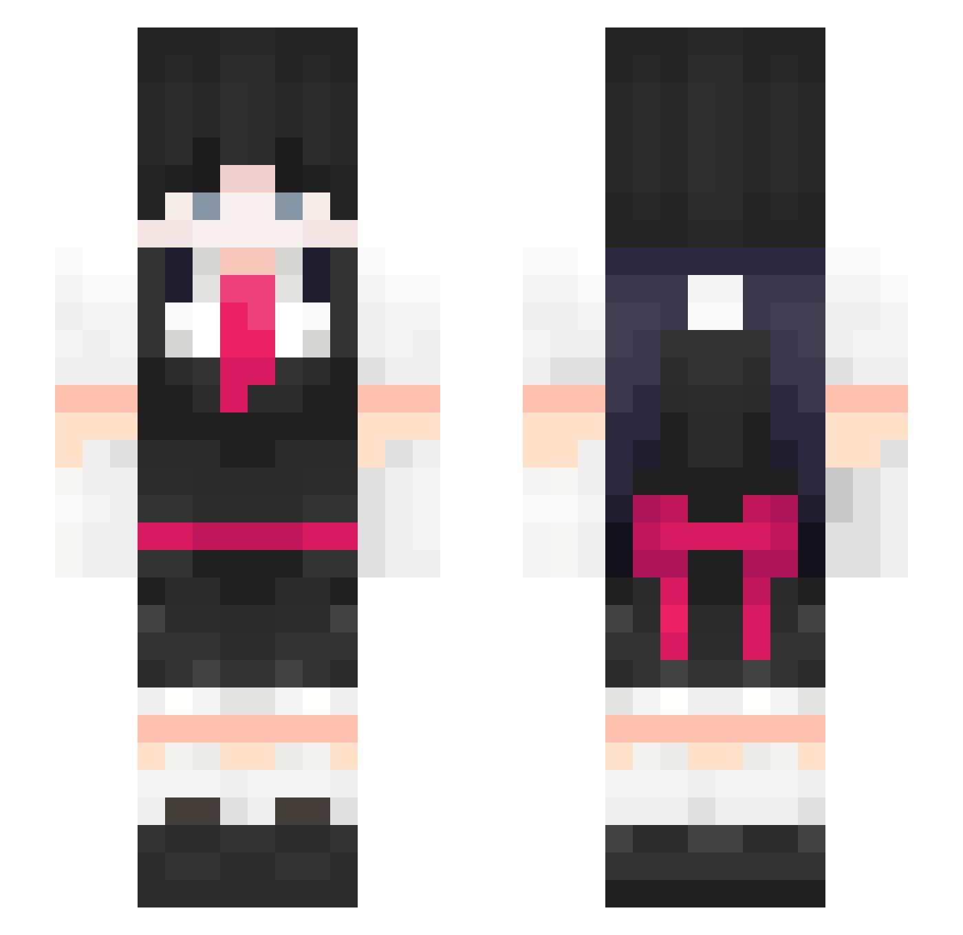 TitanicDog Minecraft skin, front and back view