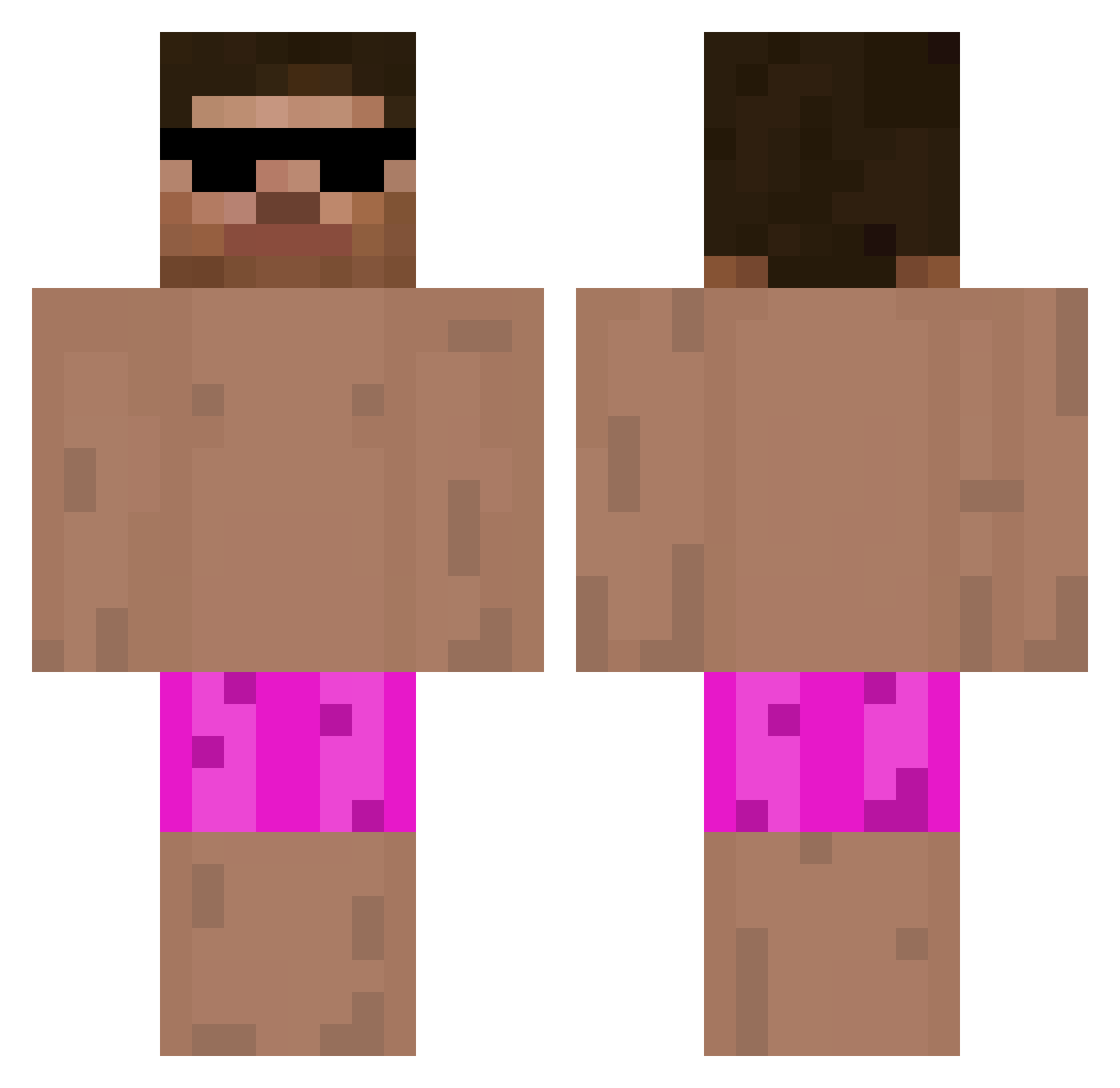 mmmmsss Minecraft skin, front and back view