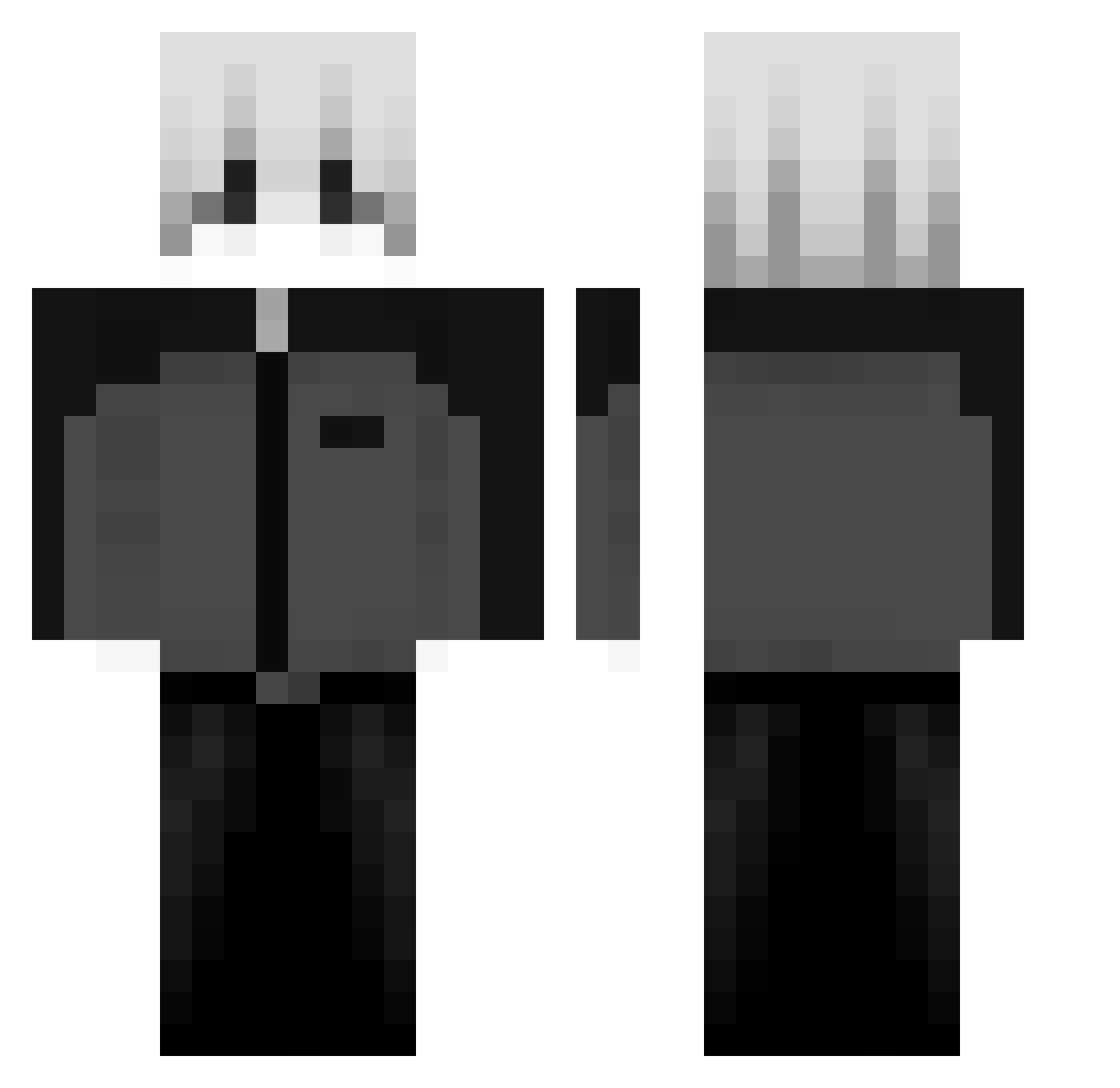 elvingoss Minecraft skin, front and back view