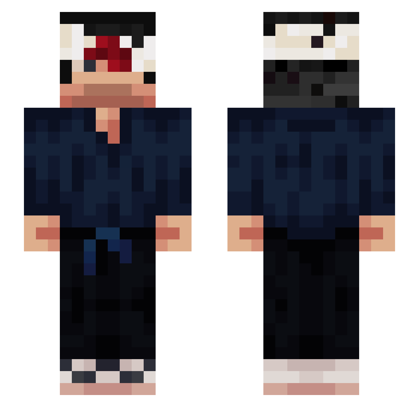ozekat Minecraft skin, front and back view