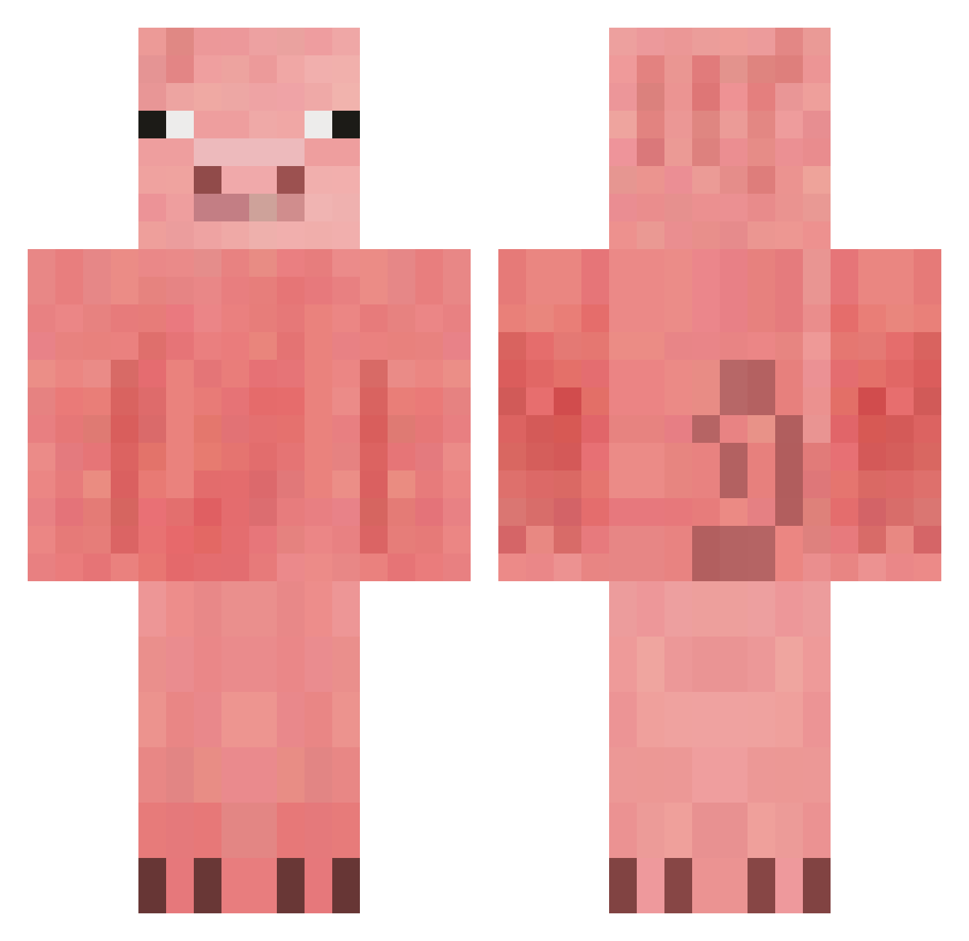 zShadow_ Minecraft skin, front and back view