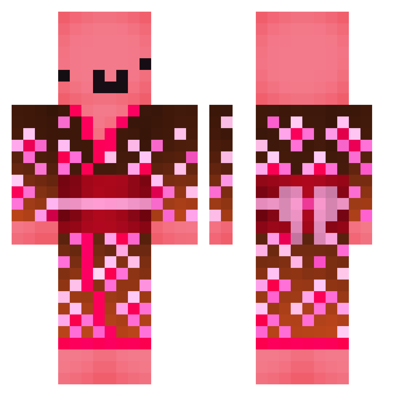 TechnoDream1907 Minecraft skin, front and back view
