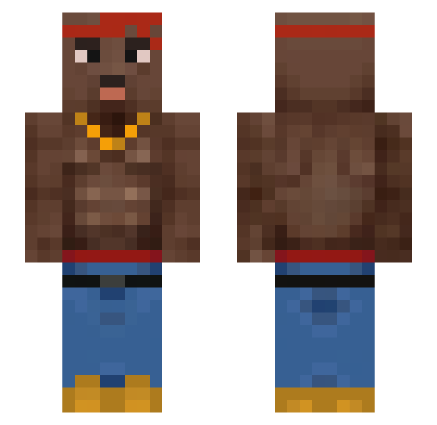 RealFreshP Minecraft skin, front and back view