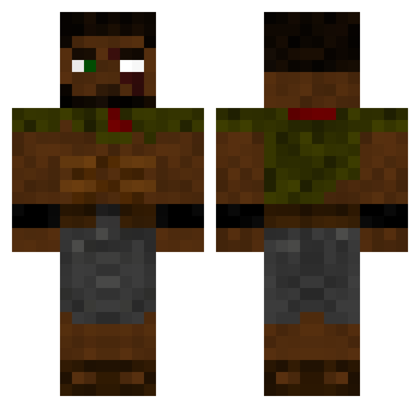 Dragon_born25 Minecraft skin, front and back view