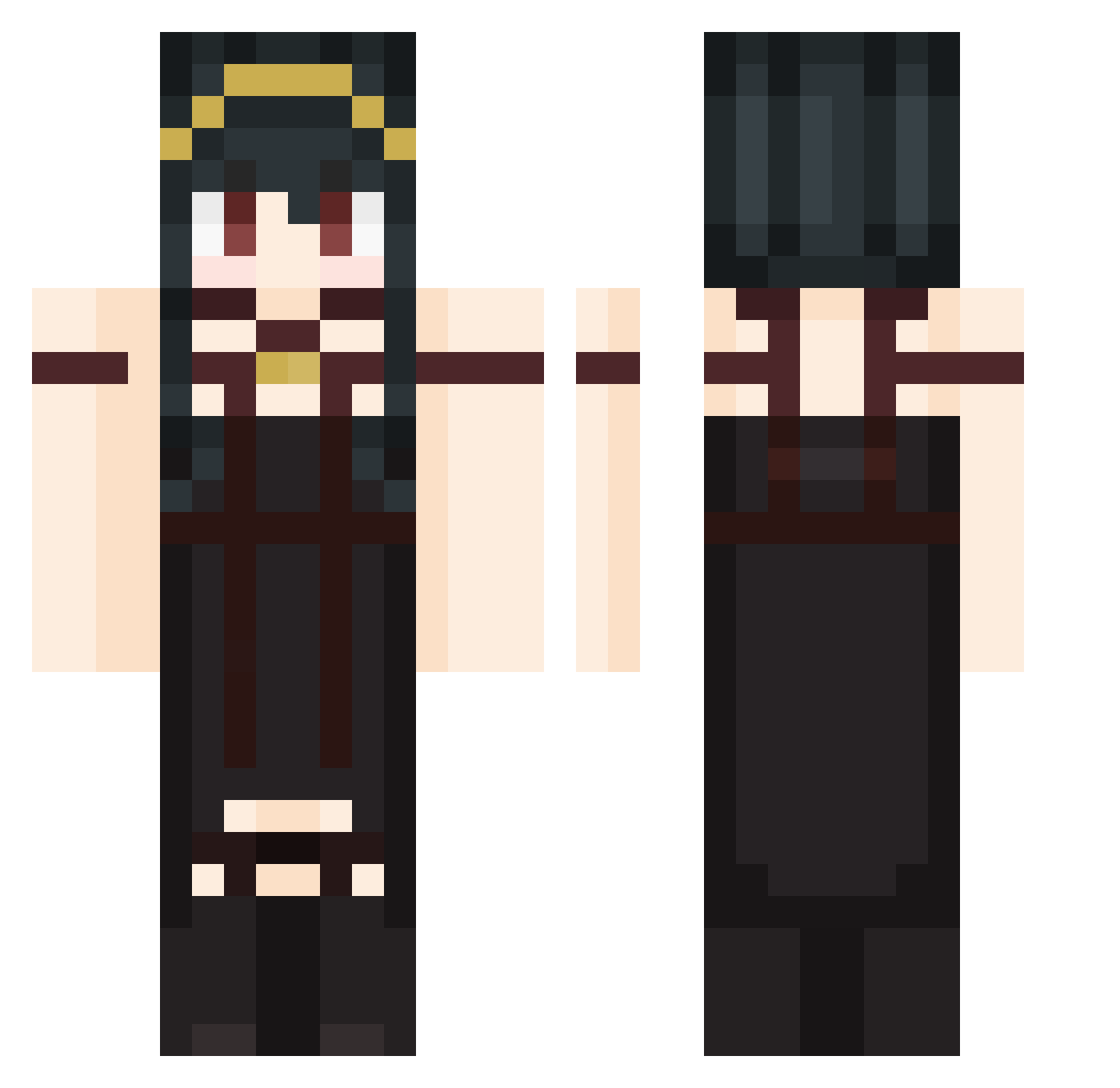Ajojo Minecraft skin, front and back view