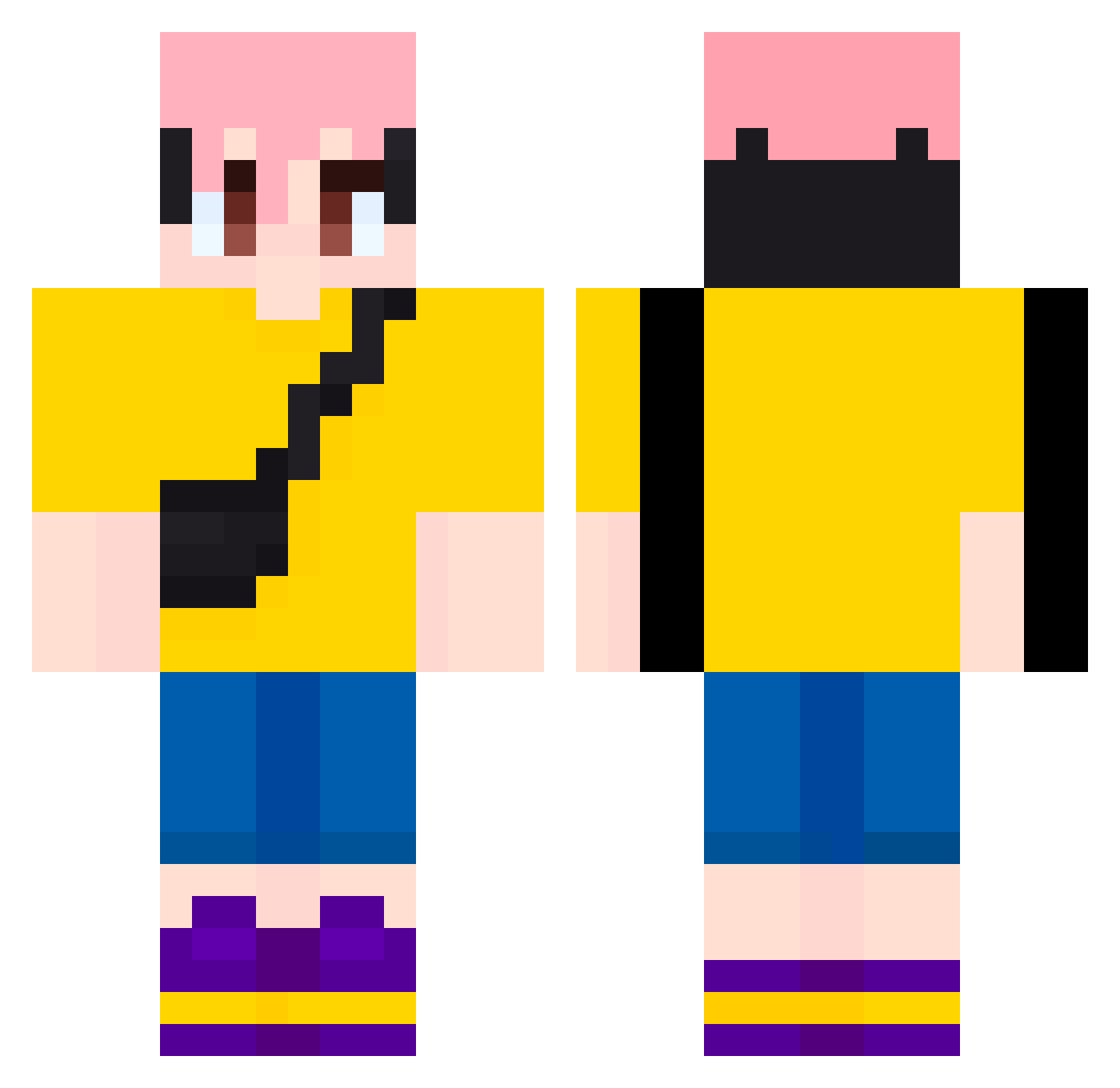 thrustrogue Minecraft skin, front and back view