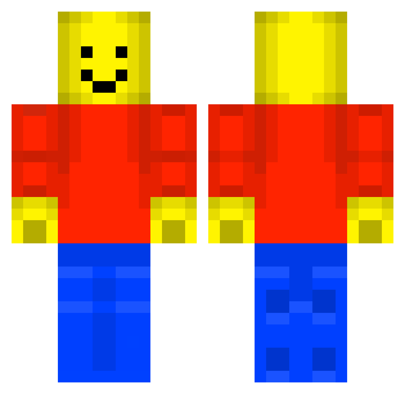 AnasAnos Minecraft skin, front and back view