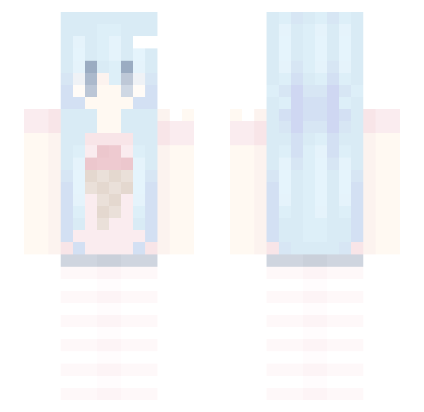 castsz Minecraft skin, front and back view