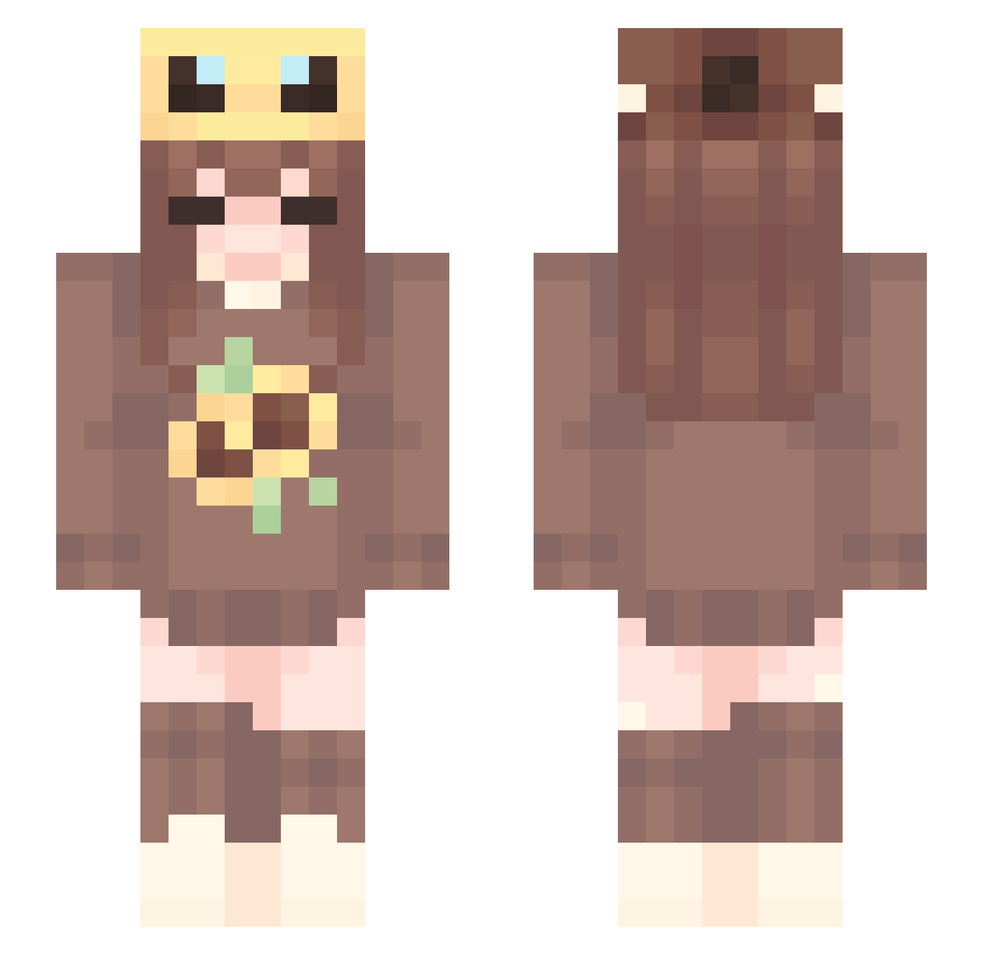 yuzu_1109 Minecraft skin, front and back view