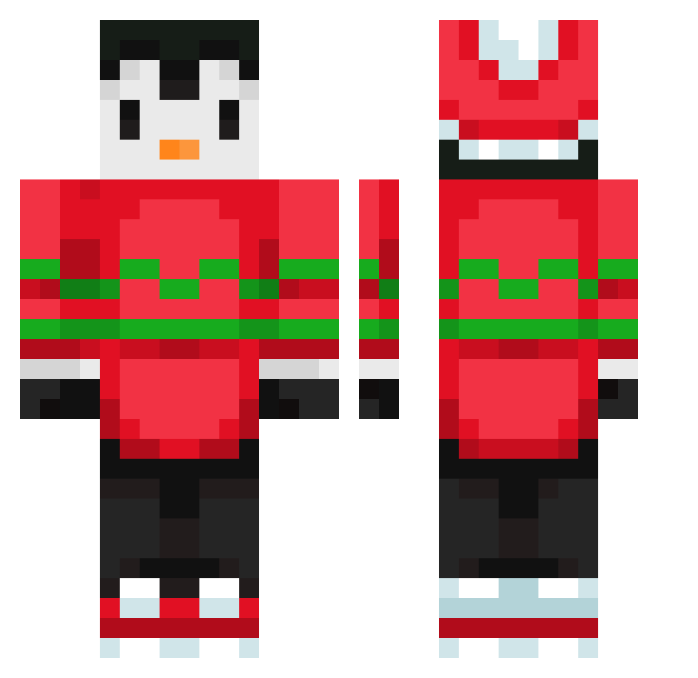 Vandinkl3 Minecraft skin, front and back view