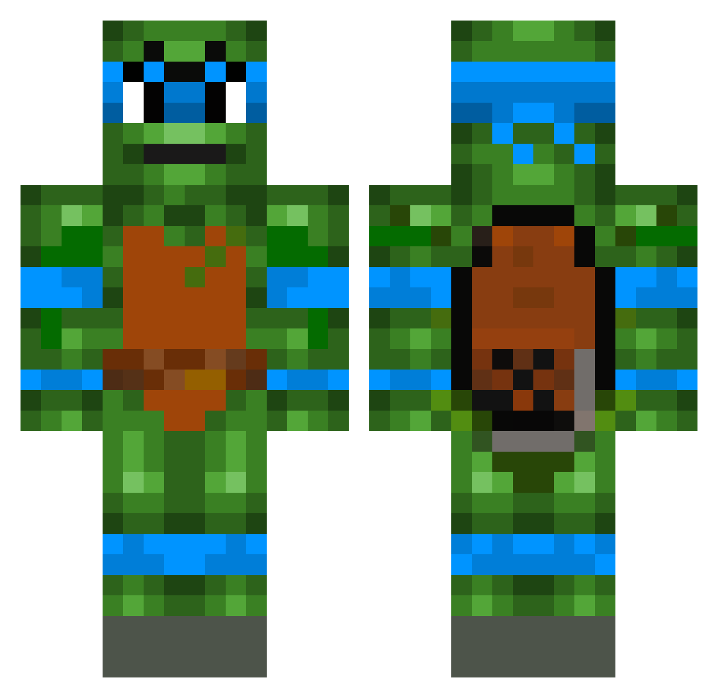 Freshest Minecraft skin, front and back view