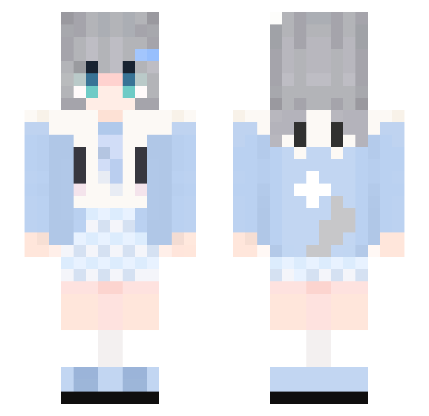 shangguanyao Minecraft skin, front and back view