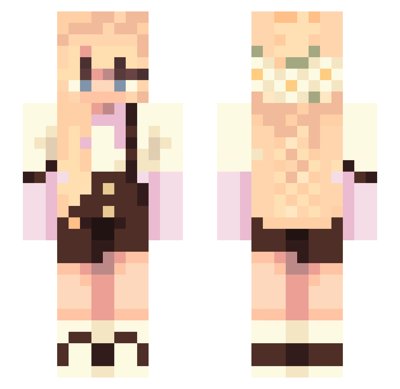 antosreda Minecraft skin, front and back view