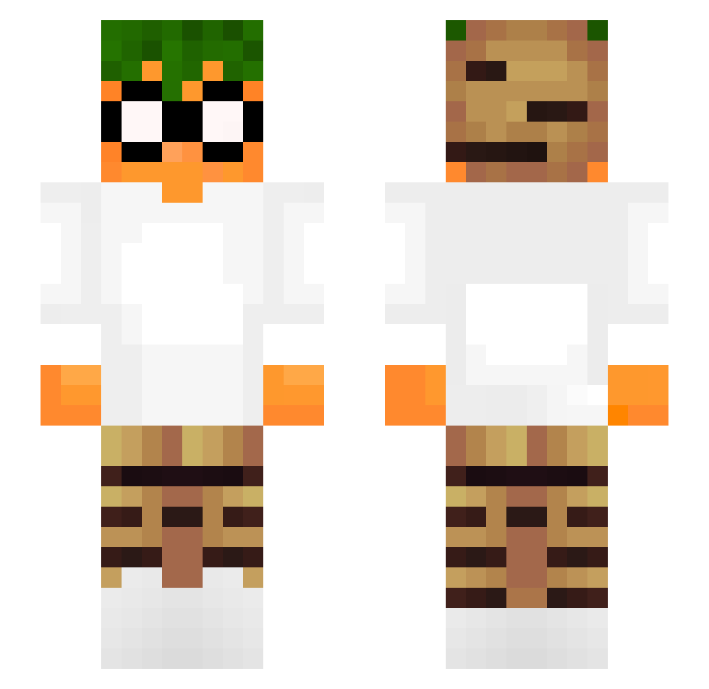 Seroxy Minecraft skin, front and back view