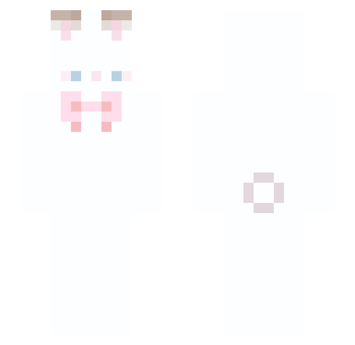 Dinah Minecraft skin, front and back view