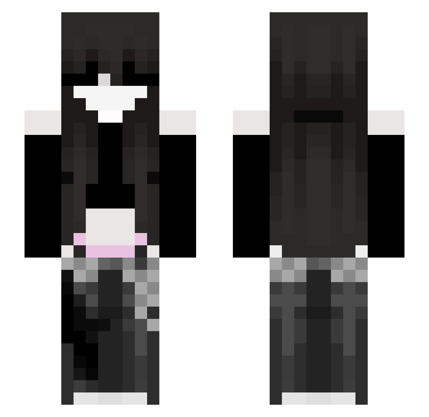 Rambo9898 Minecraft skin, front and back view