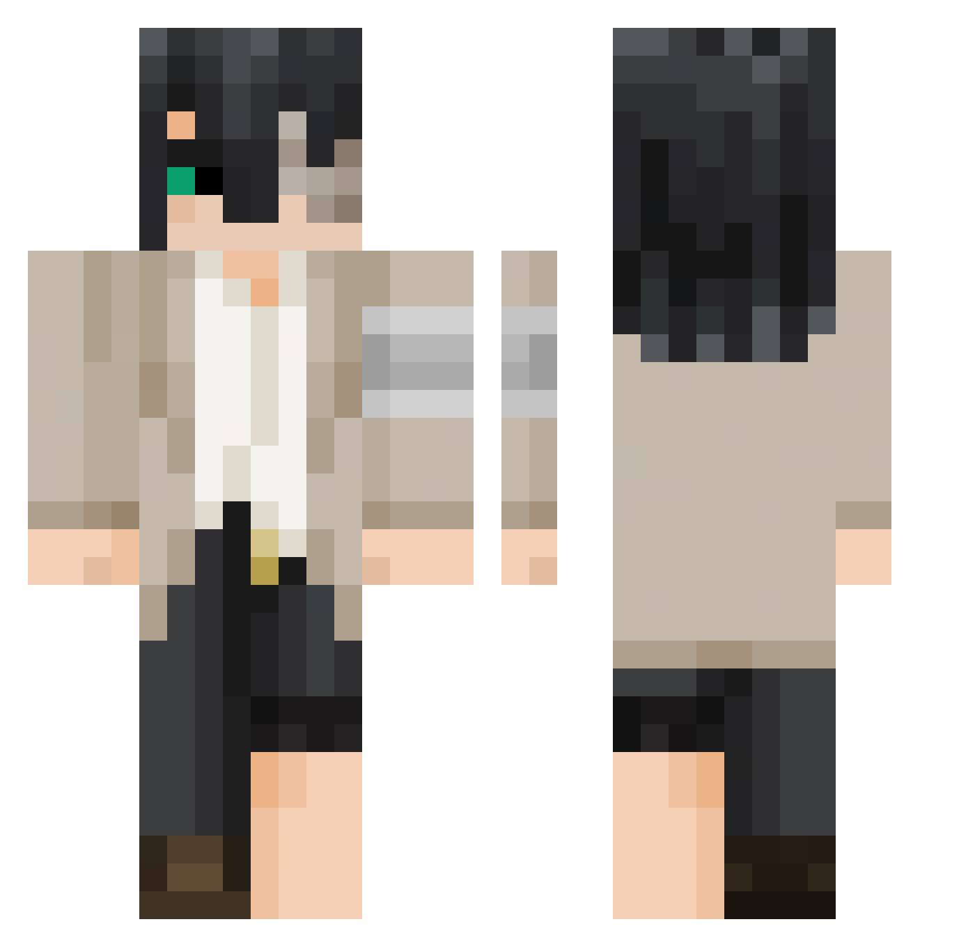 iiMitochxn Minecraft skin, front and back view