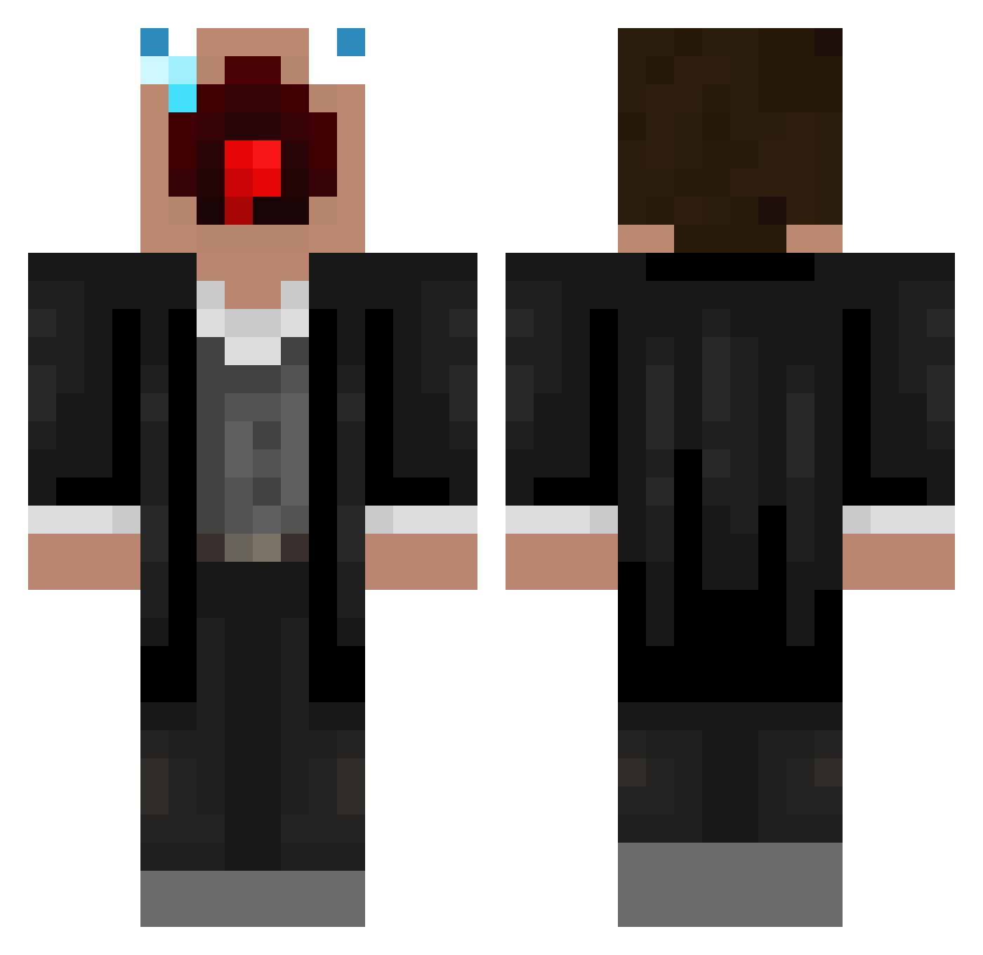 kikoisgood95 Minecraft skin, front and back view