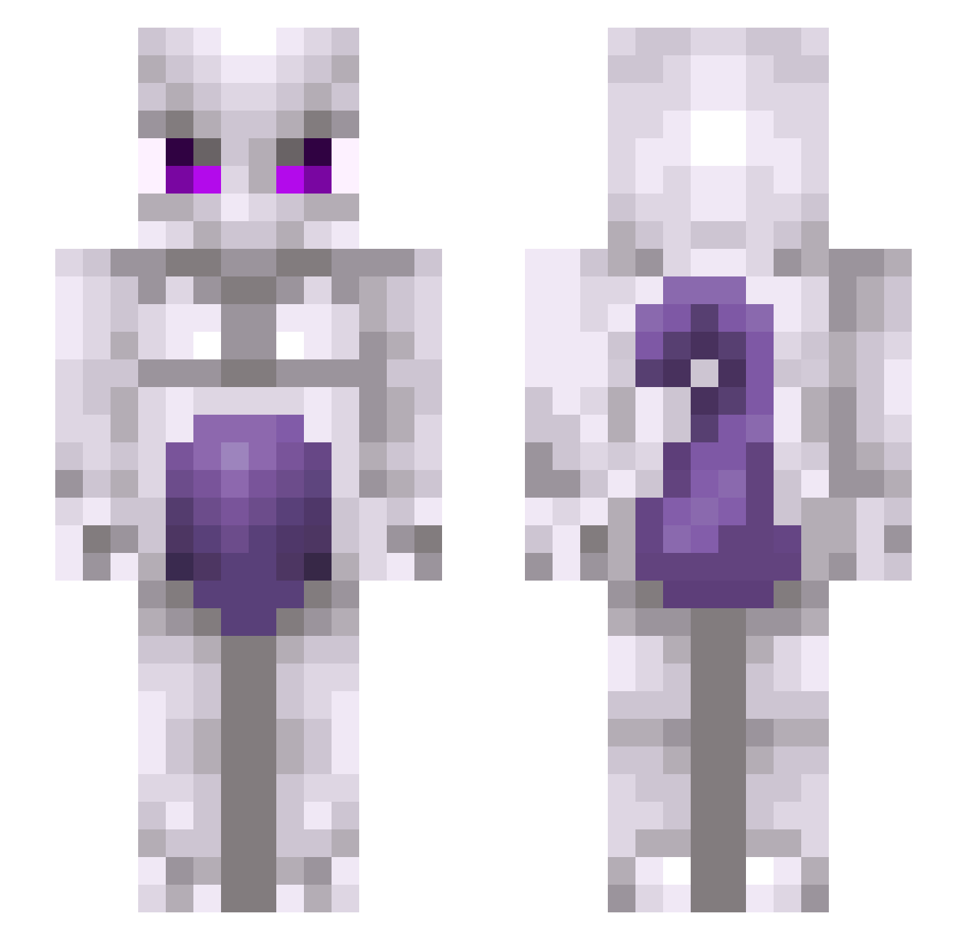 dsmfor90 Minecraft skin, front and back view