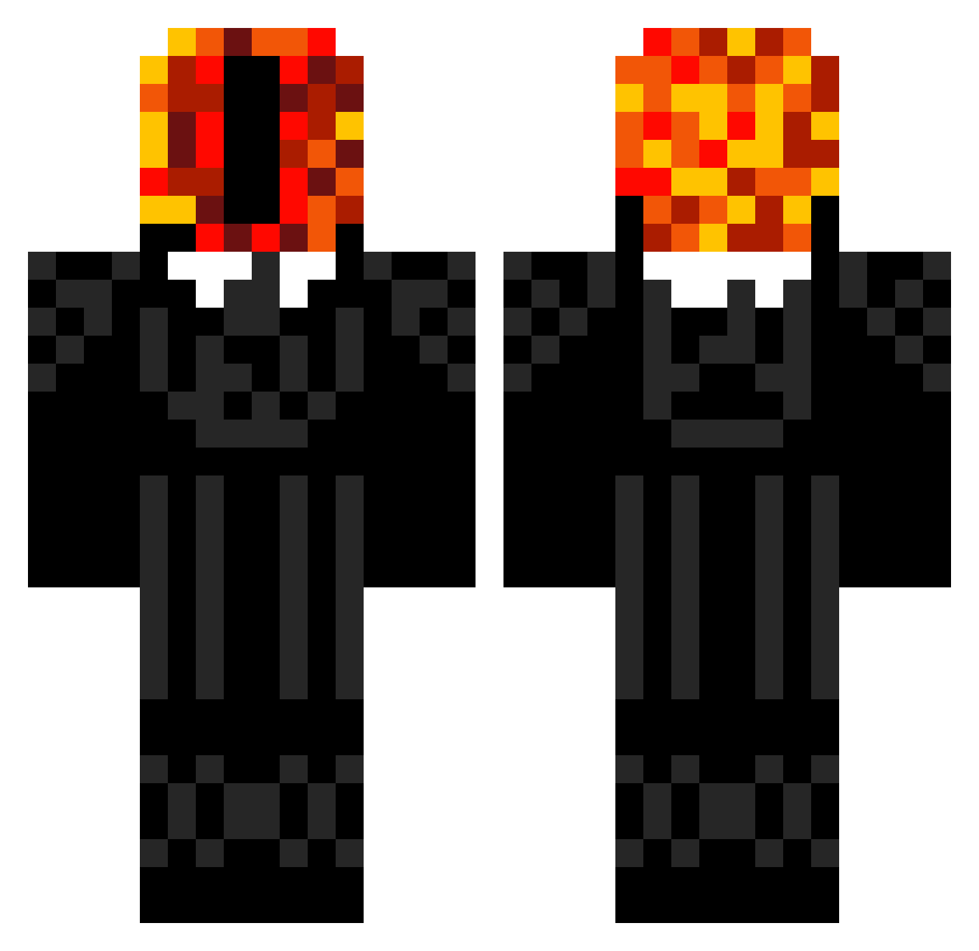 Trettmann Minecraft skin, front and back view